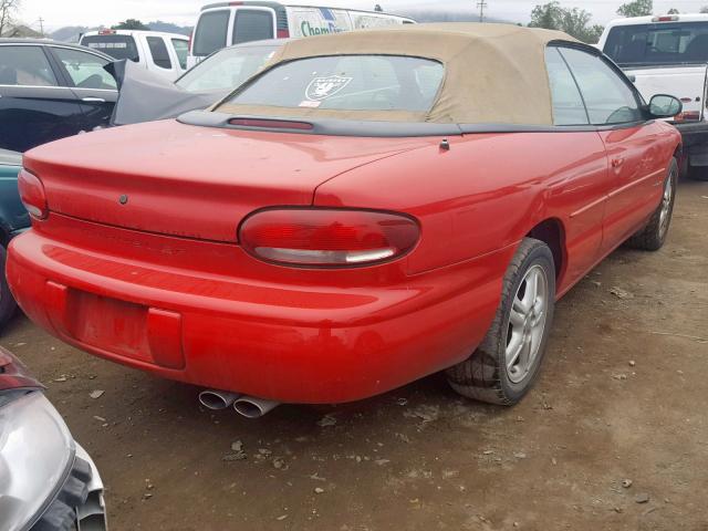 3C3EL55H5VT576724 - 1997 CHRYSLER SEBRING JX RED photo 4