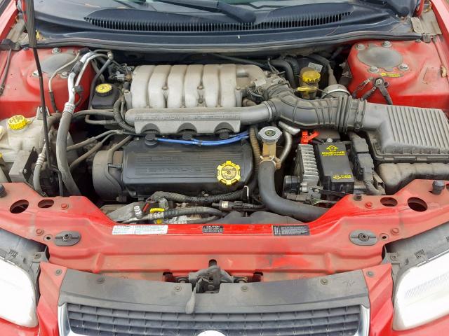 3C3EL55H5VT576724 - 1997 CHRYSLER SEBRING JX RED photo 7