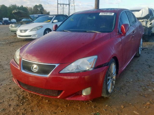 JTHBK262575047673 - 2007 LEXUS IS 250 MAROON photo 2