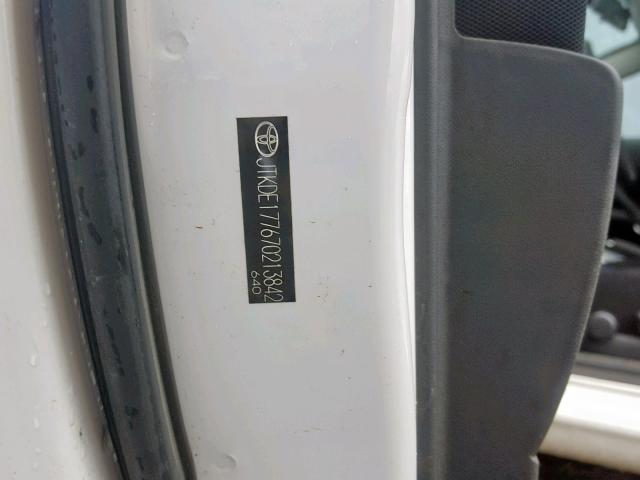 JTKDE177670213842 - 2007 TOYOTA SCION TC 白色 照片 10