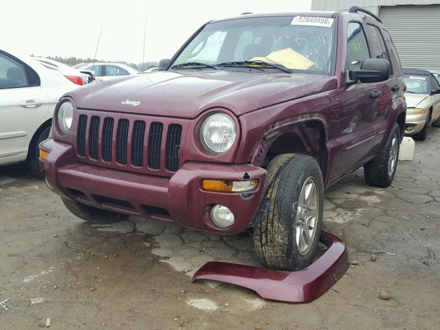 1J4GK58K63W614820 - 2003 JEEP LIBERTY LI BURGUNDY photo 2