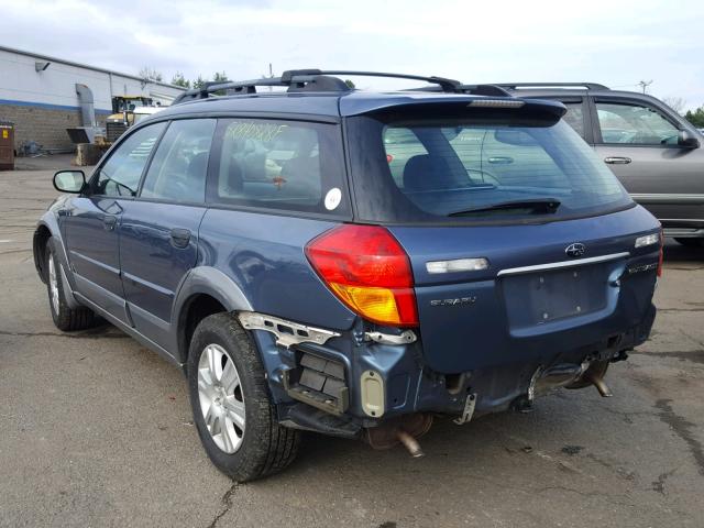 4S4BP61C457380440 - 2005 SUBARU LEGACY OUT BLUE photo 3