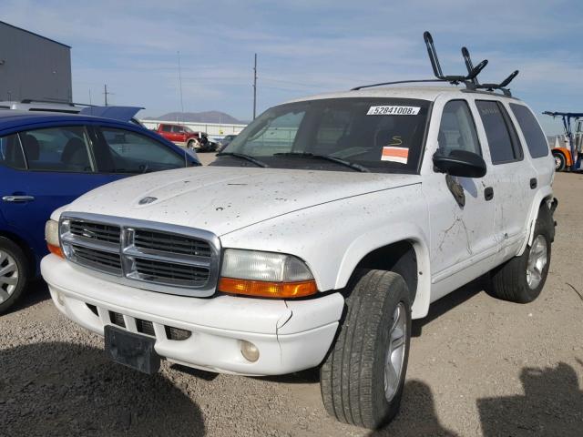 1D4HS48Z03F543456 - 2003 DODGE DURANGO SL WHITE photo 2