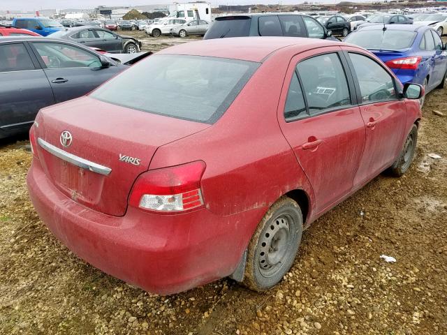 JTDBT923571136592 - 2007 TOYOTA YARIS RED photo 4