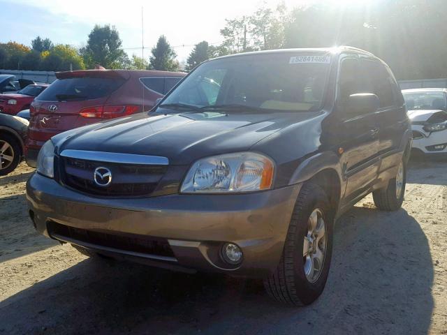 4F2CZ94164KM25372 - 2004 MAZDA TRIBUTE LX BLACK photo 2