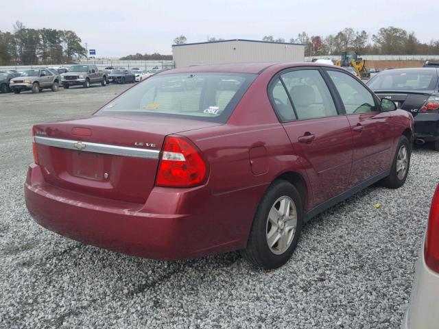 1G1ZT54885F247937 - 2005 CHEVROLET MALIBU LS Қызыл фото 4