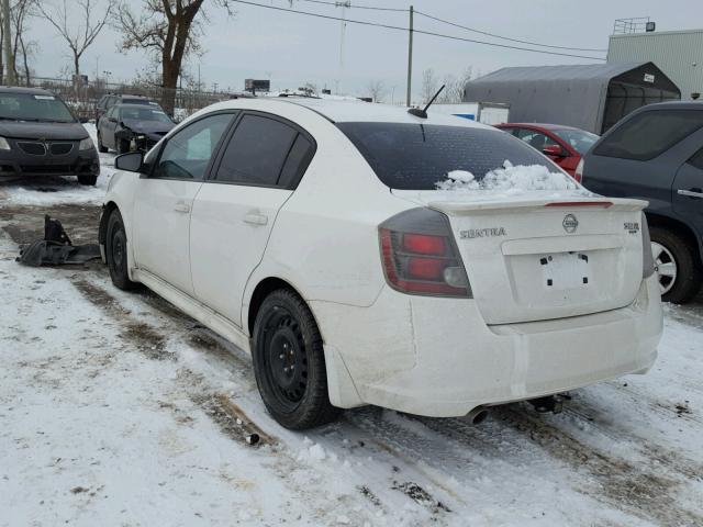 3N1CB6AP1BL701340 - 2011 NISSAN SENTRA SE- WHITE photo 3