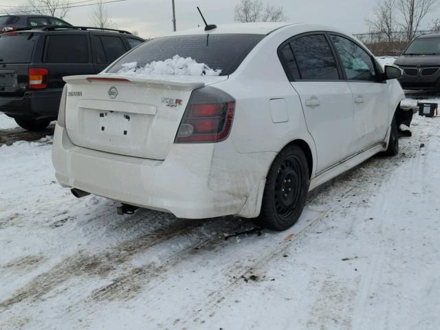 3N1CB6AP1BL701340 - 2011 NISSAN SENTRA SE- WHITE photo 4