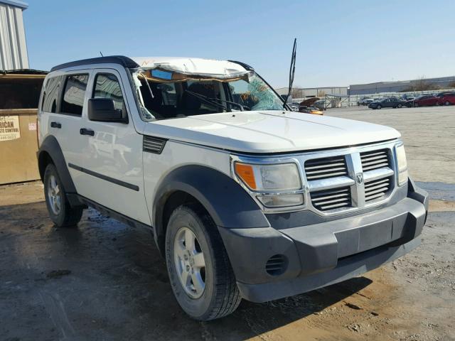 1D8GU28K57W626222 - 2007 DODGE NITRO SXT WHITE photo 1