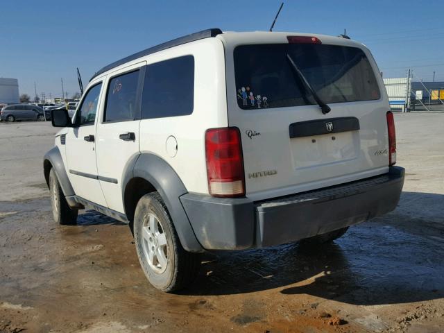 1D8GU28K57W626222 - 2007 DODGE NITRO SXT WHITE photo 3