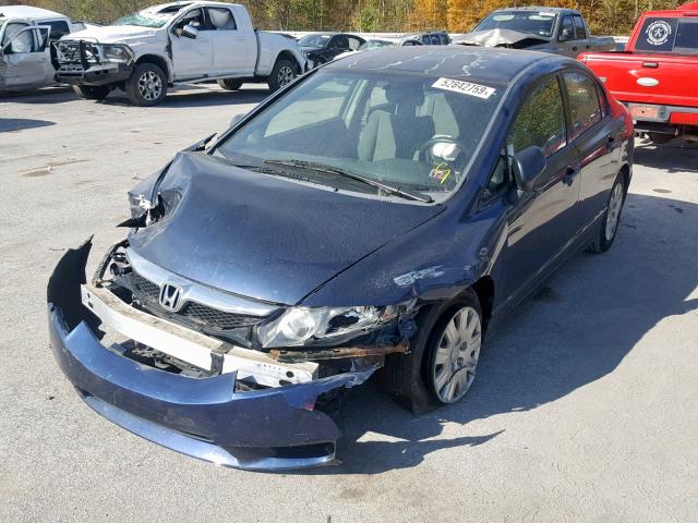 2HGFA1F33AH529147 - 2010 HONDA CIVIC VP BLUE photo 2