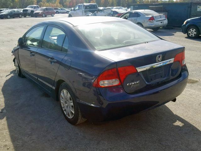 2HGFA1F33AH529147 - 2010 HONDA CIVIC VP BLUE photo 3