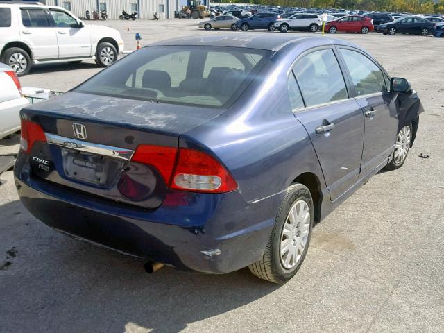 2HGFA1F33AH529147 - 2010 HONDA CIVIC VP BLUE photo 4