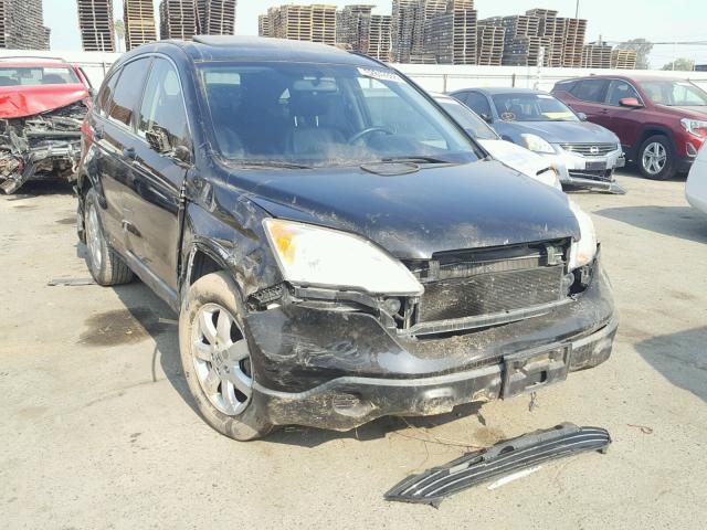 JHLRE48737C039128 - 2007 HONDA CR-V EXL BLACK photo 1