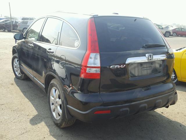 JHLRE48737C039128 - 2007 HONDA CR-V EXL BLACK photo 3