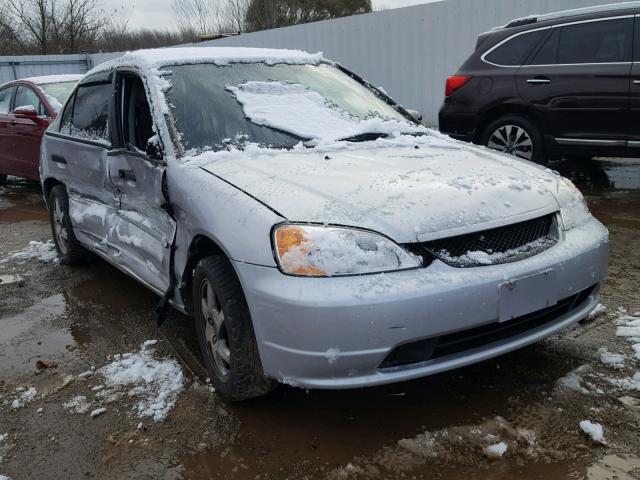 1HGES16571L052834 - 2001 HONDA CIVIC LX SILVER photo 1