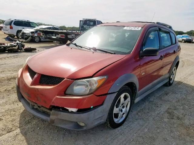 5Y2SL62854Z409814 - 2004 PONTIAC VIBE RED photo 2