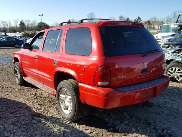 1B4HS28Z91F602483 - 2001 DODGE DURANGO RED photo 3