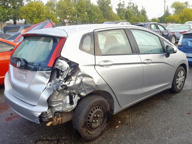 JHMGK5H59GX019216 - 2016 HONDA FIT LX SILVER photo 4