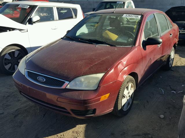 1FAFP34N17W134994 - 2007 FORD FOCUS ZX4 MAROON photo 2