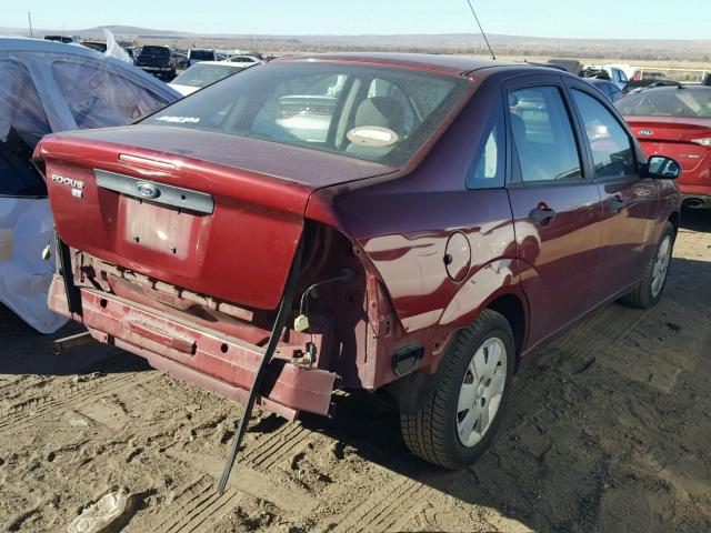 1FAFP34N17W134994 - 2007 FORD FOCUS ZX4 MAROON photo 4