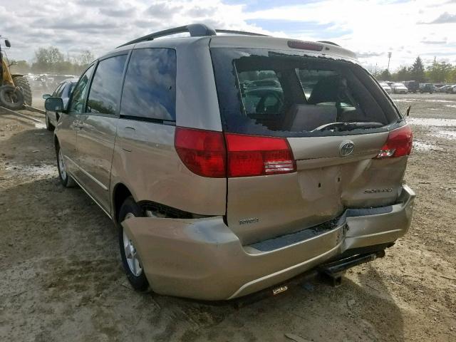 5TDZA22C34S178799 - 2004 TOYOTA SIENNA XLE GOLD photo 3