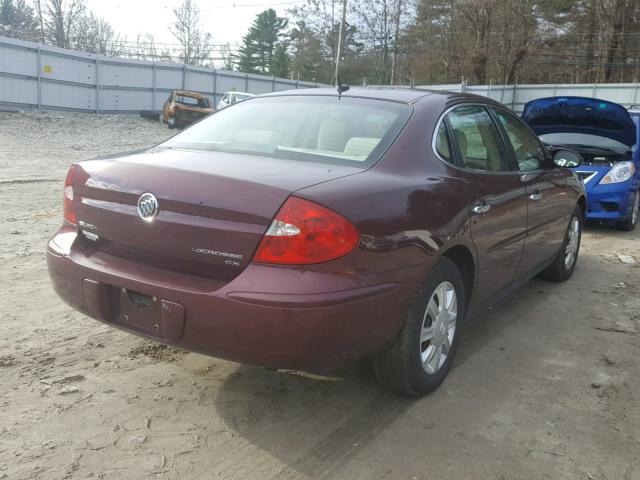 2G4WC582571244774 - 2007 BUICK LACROSSE C RED photo 4