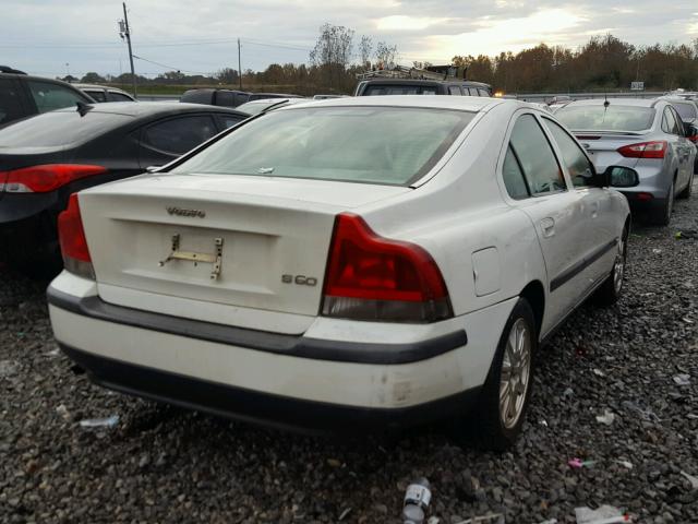 YV1RS61T432259770 - 2003 VOLVO S60 WHITE photo 4