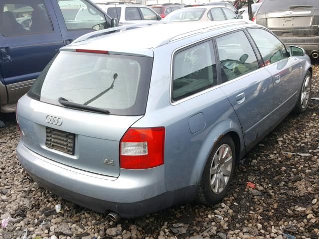 WAUVT68E32A266011 - 2002 AUDI A4 3.0 AVA BLUE photo 4