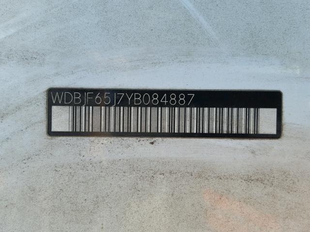 WDBJF65J7YB084887 - 2000 MERCEDES-BENZ E 320 WHITE photo 10