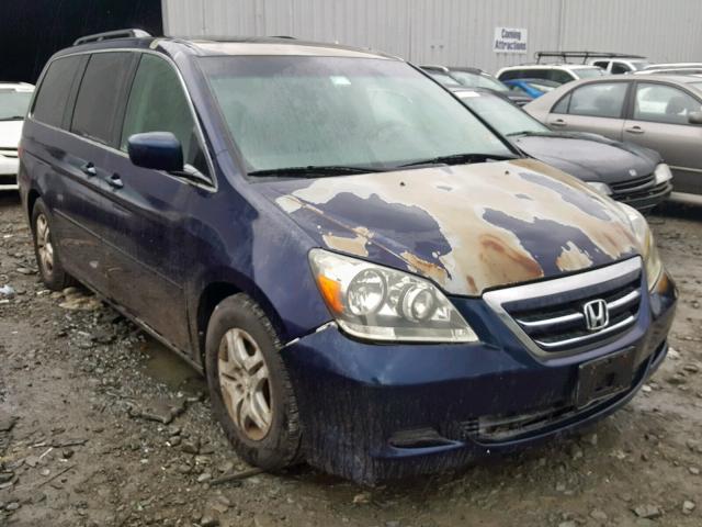 5FNRL38776B100124 - 2006 HONDA ODYSSEY EX BLUE photo 1