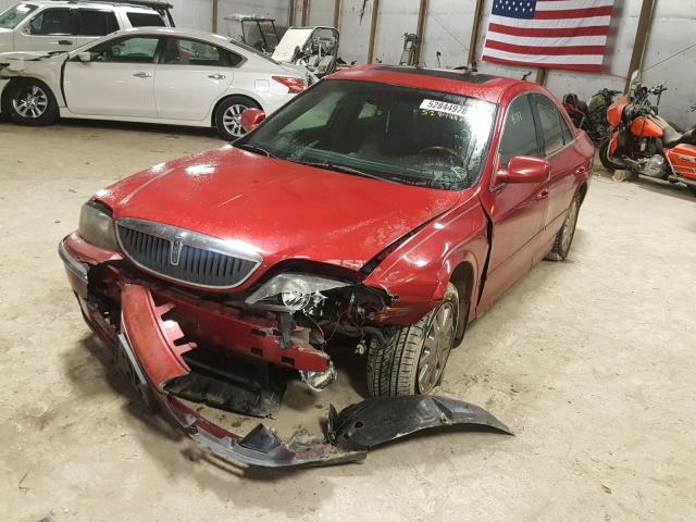 1LNHM86S63Y699411 - 2003 LINCOLN LS RED photo 2