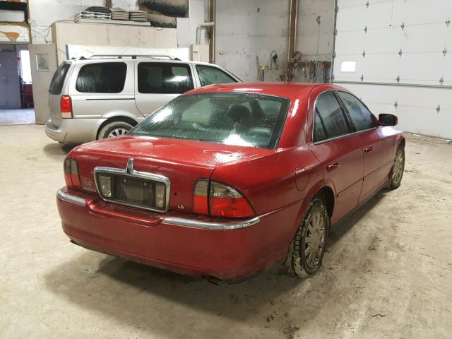 1LNHM86S63Y699411 - 2003 LINCOLN LS RED photo 4