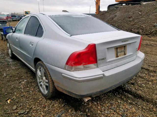 YV1RH592662532796 - 2006 VOLVO S60 2.5T SILVER photo 3