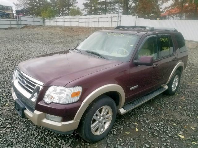 1FMEU74EX6ZA10270 - 2006 FORD EXPLORER E MAROON photo 2