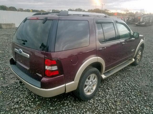 1FMEU74EX6ZA10270 - 2006 FORD EXPLORER E MAROON photo 4