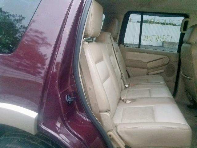 1FMEU74EX6ZA10270 - 2006 FORD EXPLORER E MAROON photo 6