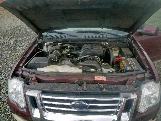 1FMEU74EX6ZA10270 - 2006 FORD EXPLORER E MAROON photo 7