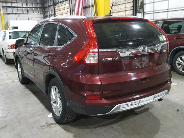 5J6RM4H78FL007185 - 2015 HONDA CR-V EXL RED photo 3