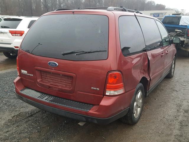 2FMZA57664BA92985 - 2004 FORD FREESTAR S RED photo 4