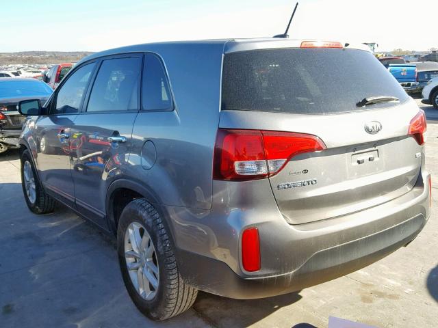 5XYKT3A6XEG470204 - 2014 KIA SORENTO LX GRAY photo 3