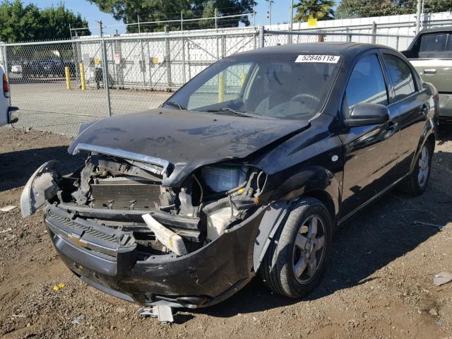 KL1TG56637B107163 - 2007 CHEVROLET AVEO LT BLACK photo 2