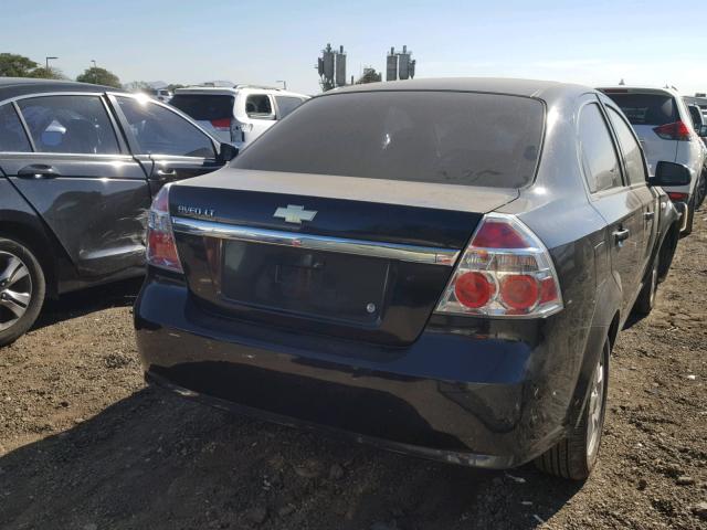 KL1TG56637B107163 - 2007 CHEVROLET AVEO LT BLACK photo 4