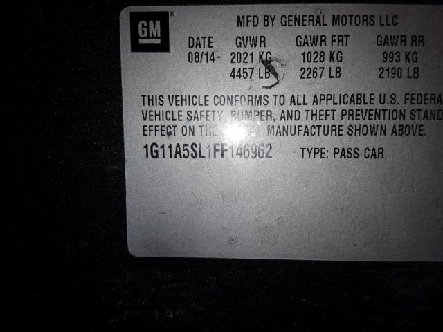 1G11A5SL1FF146962 - 2015 CHEVROLET MALIBU LS 灰色 照片 10