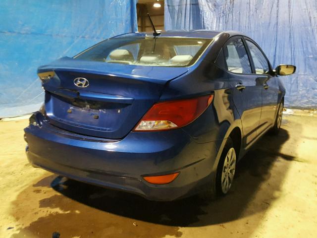 KMHCT4AE5HU249917 - 2017 HYUNDAI ACCENT SE BLUE photo 4