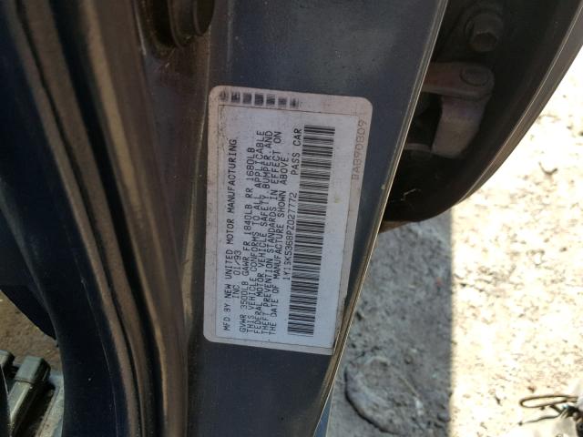 1Y1SK5368PZ027772 - 1993 GEO PRIZM BASE ლურჯი ფოტო 10