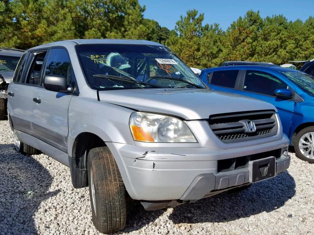 2HKYF18134H617888 - 2004 HONDA PILOT LX SILVER photo 1