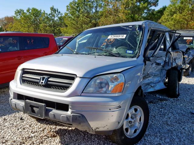 2HKYF18134H617888 - 2004 HONDA PILOT LX SILVER photo 2