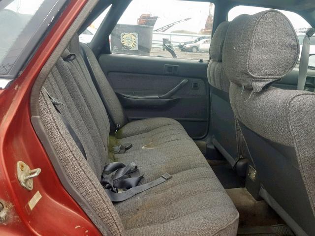 4T1SV21E6LU250531 - 1990 TOYOTA CAMRY DLX წითელი ფოტო 6