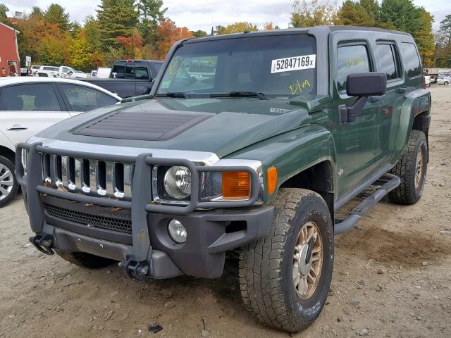 5GTDN136568151654 - 2006 HUMMER H3 GREEN photo 2